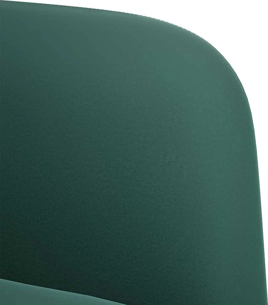 Fotelis Sofa-kėdė su porankiais, tamsiai žalia, 54 cm, aksomas