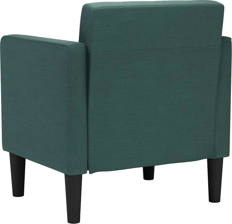 Fotelis Sofa-kėdė su porankiais, tamsiai žalia, 53 cm, audinys