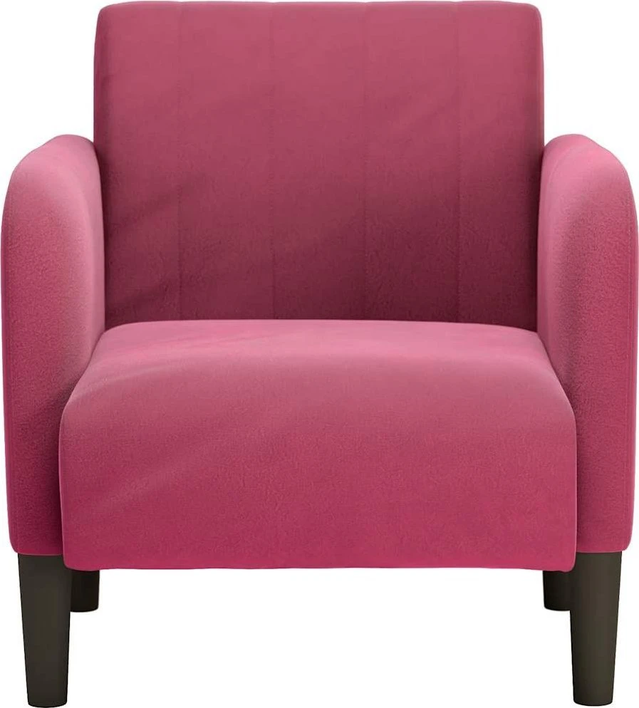 Fotelis Sofa-kėdė su porankiais, vyno raudonumo, 54 cm, aksominė