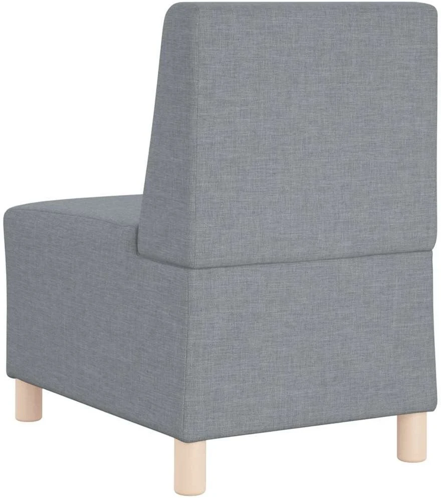 Modulinė sofa be porankių, šviesiai pilka, 55 cm, audinys
