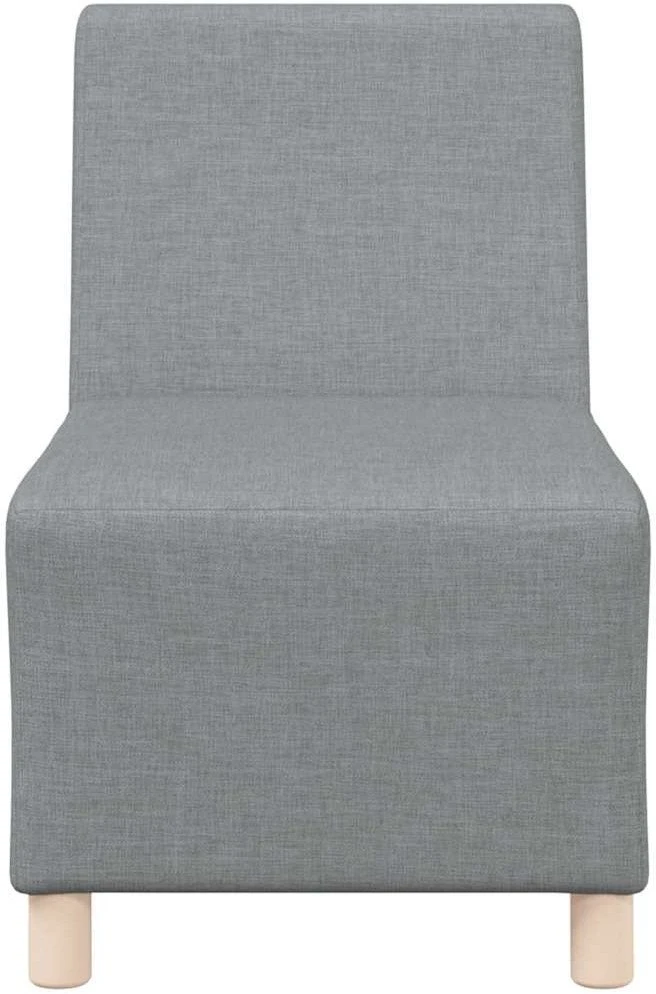 Modulinė sofa be porankių, šviesiai pilka, 55 cm, audinys