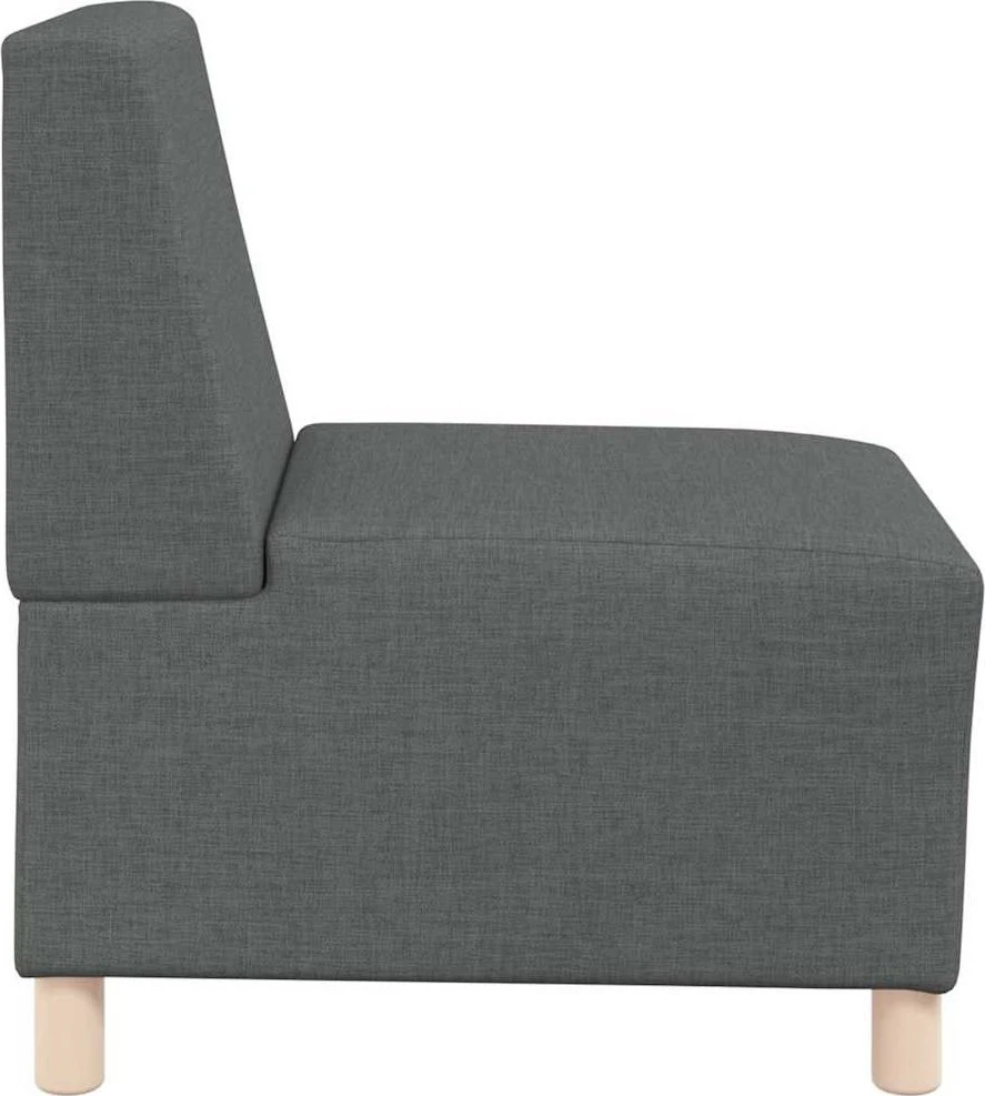Modulinė sofa be porankių, tamsiai pilka, 55 cm, audinys