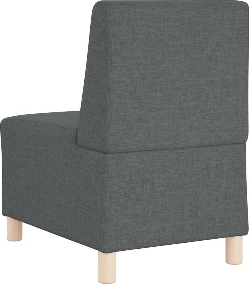 Modulinė sofa be porankių, tamsiai pilka, 55 cm, audinys