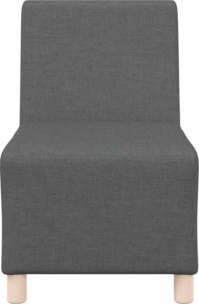 Modulinė sofa be porankių, tamsiai pilka, 55 cm, audinys