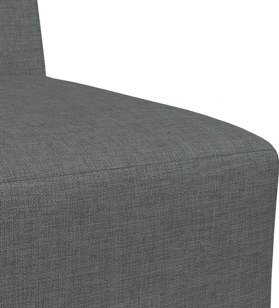 Modulinė sofa be porankių, tamsiai pilka, 55 cm, audinys