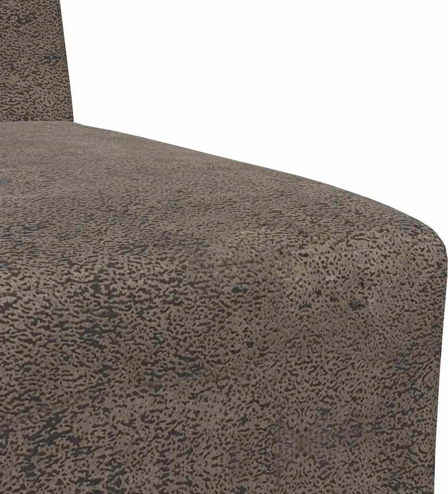 Fotelis Modulinė sofa be porankių, tamsiai pilka, 55 cm, dirbtinė zomša, oda