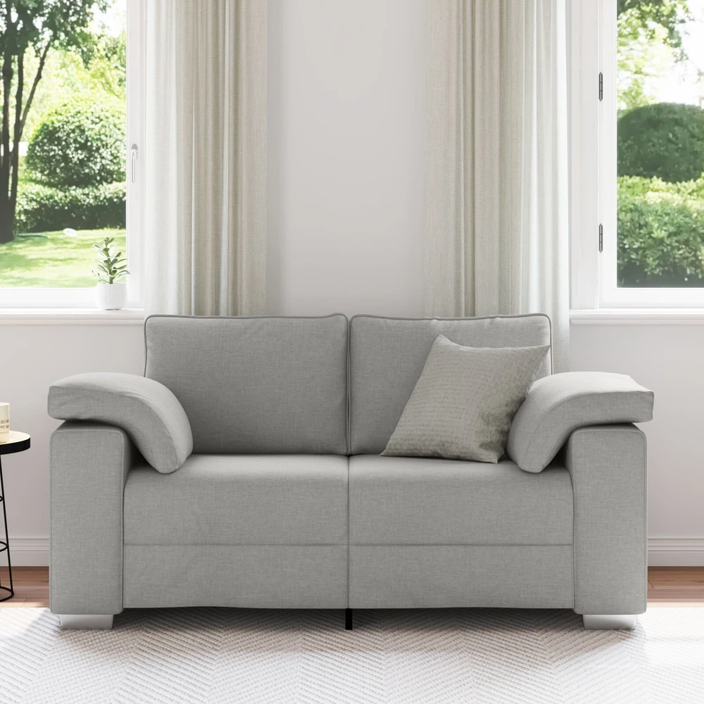 Dvivietė sofa Debesų pilka 160 cm audinys