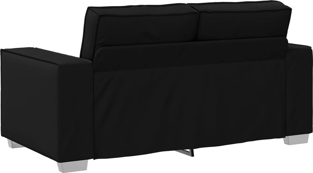 Dvivietė sofa Juodas 160 cm Dirbtinė oda
