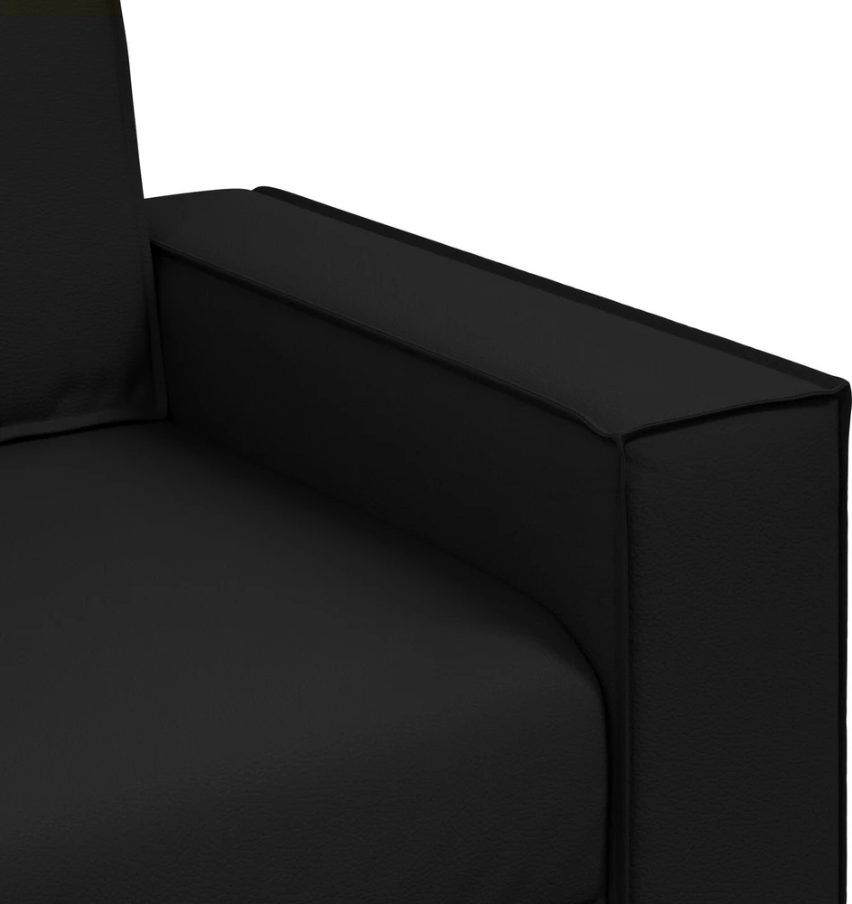 Dvivietė sofa Juodas 180 cm Dirbtinė oda