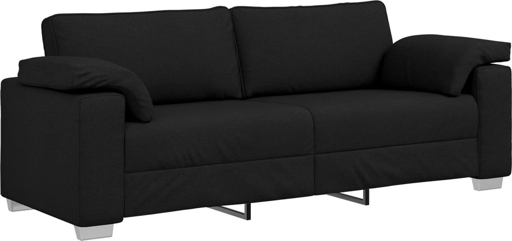 3-Vietis Sofa Juodas 220 cm audinys