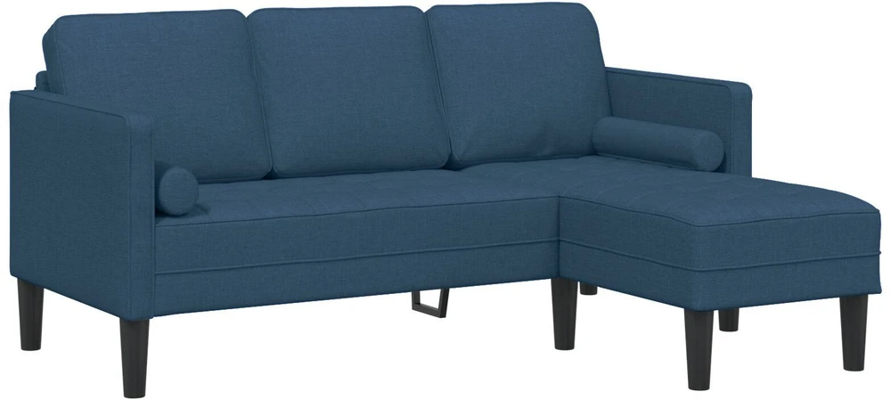 Sofa Sofos komplektas su pagalve Mėlyna Poliesteris