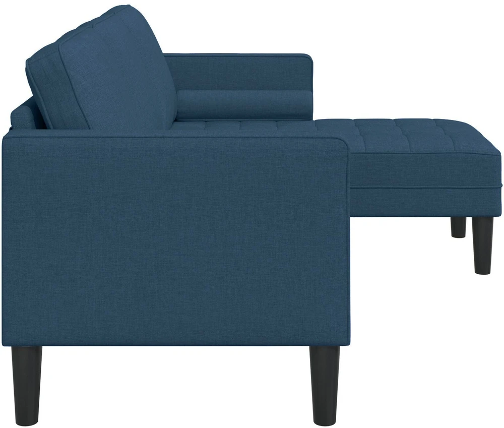 Sofa Sofos komplektas su pagalve Mėlyna Poliesteris