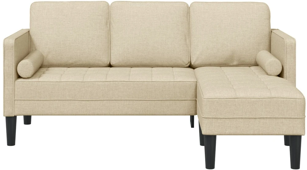 Sofa Sofos komplektas su pagalve Kreminė Poliesteris