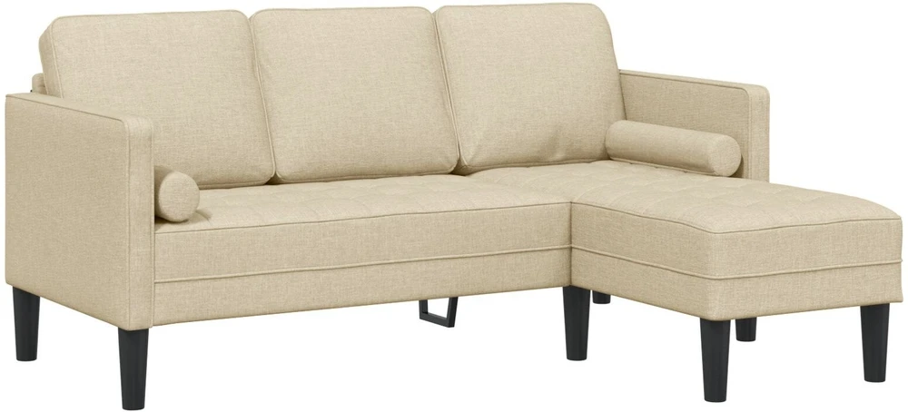 Sofa Sofos komplektas su pagalve Kreminė Poliesteris