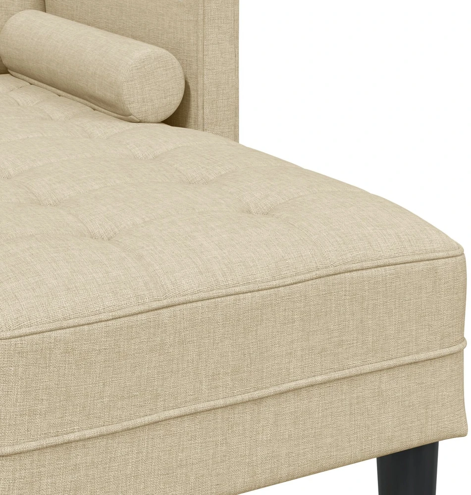 Sofa Sofos komplektas su pagalve Kreminė Poliesteris