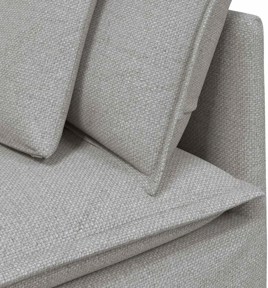 Modulinė sofa su pagalvėlėmis, audinys, debesų pilka