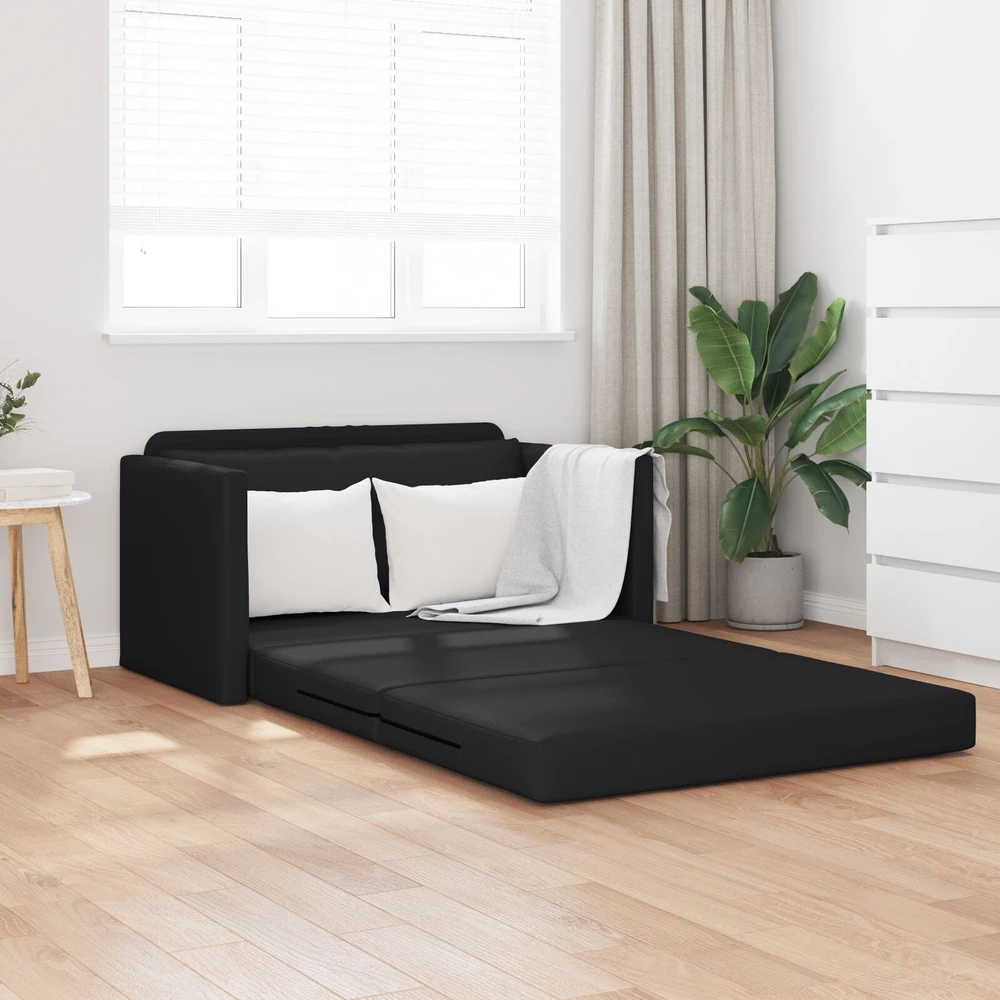 Sofa lova Juoda 124 x 71 x 78 cm Dirbtinė Oda