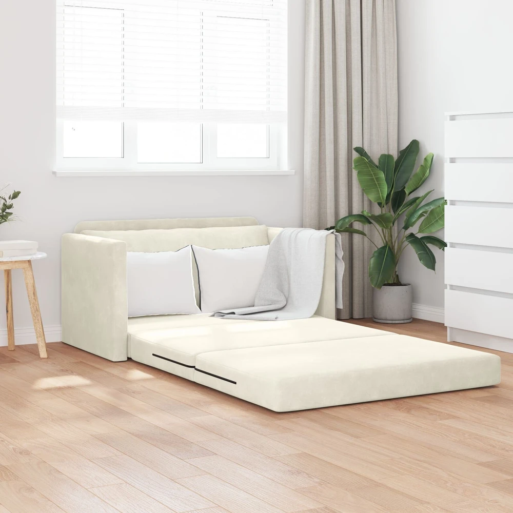 Sofa lova Kreminė 124 x 71 x 78 cm Aksomas