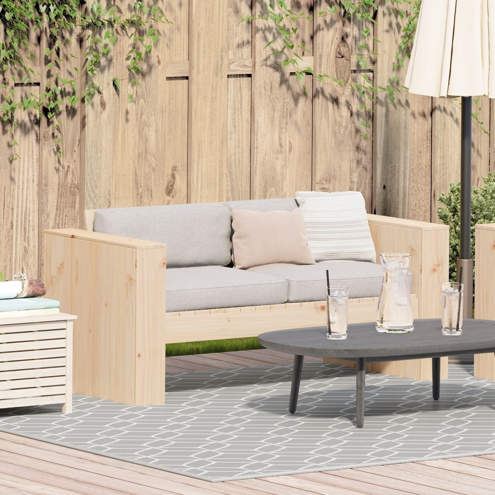 Sodo sofa Natūrali 134 x 60 x 62 cm Kietos pušies mediena