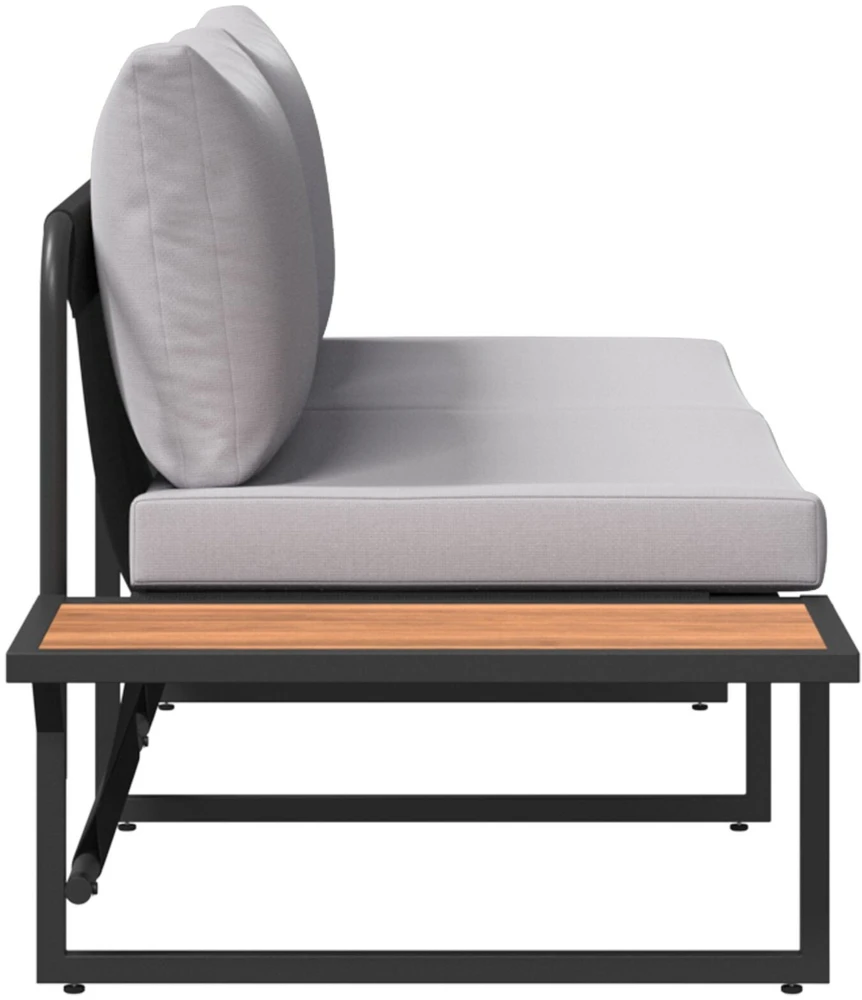 Sodo sofa Šviesiai pilka 200,5 x 70 x 85,5 cm Plienas