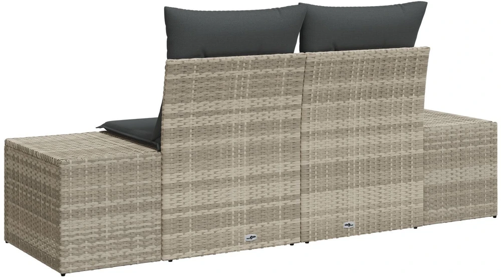 Sodo sofa su pagalve Pilka 184 x 62 x 69 cm poliratanas