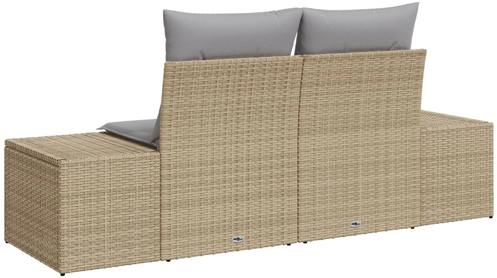 Sodo sofa su pagalve Smėlio 184 x 62 x 69 cm poliratanas