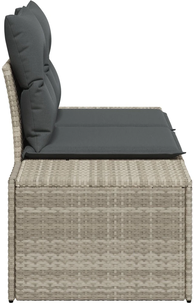 Sodo sofa su pagalve Pilka 184 x 62 x 69 cm poliratanas