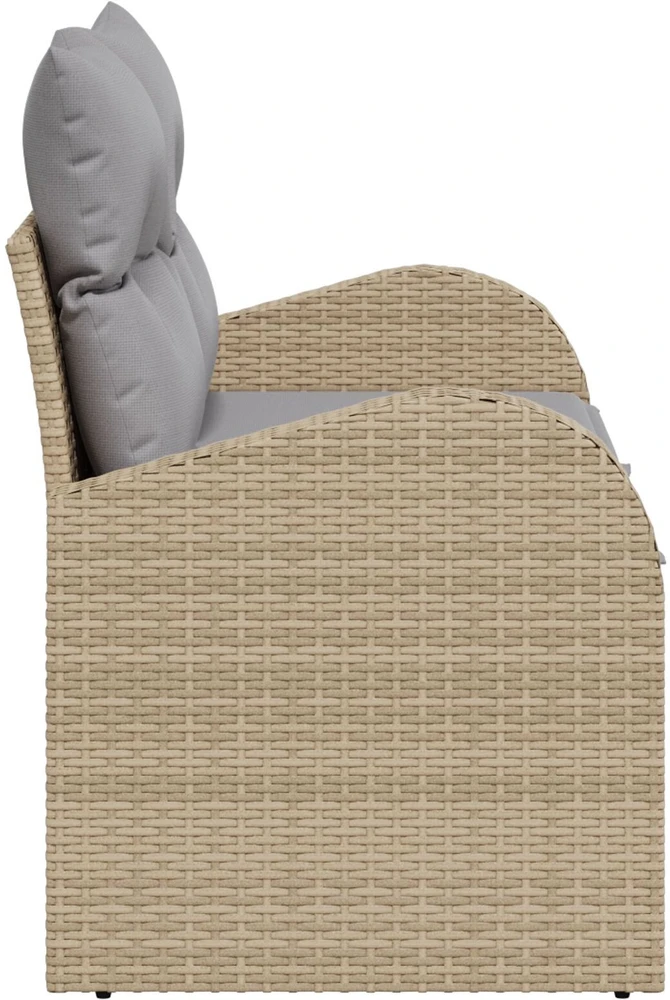 Sodo sofa su pagalve Smėlio 124 x 62 x 69cm poliratanas