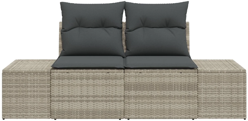 Sodo sofa su pagalve Pilka 184 x 62 x 69 cm poliratanas