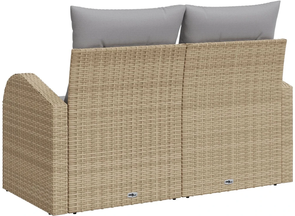 Sodo sofa su pagalve Smėlio 124 x 62 x 69cm poliratanas