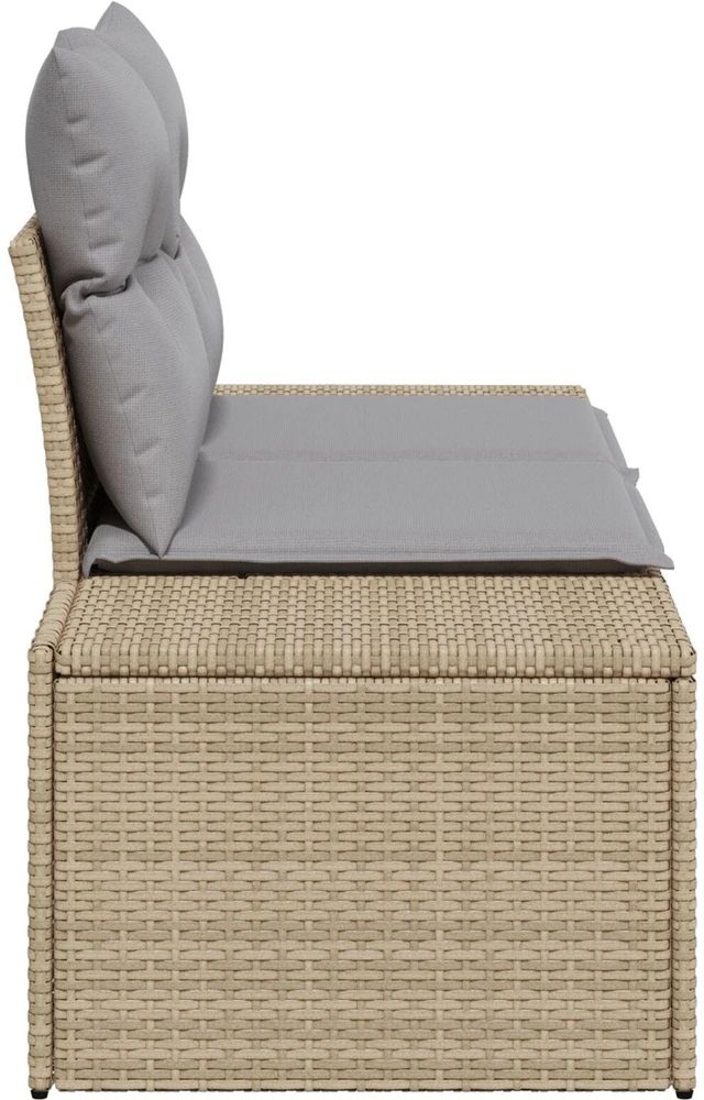 Sodo sofa su pagalve Smėlio 184 x 62 x 69 cm poliratanas