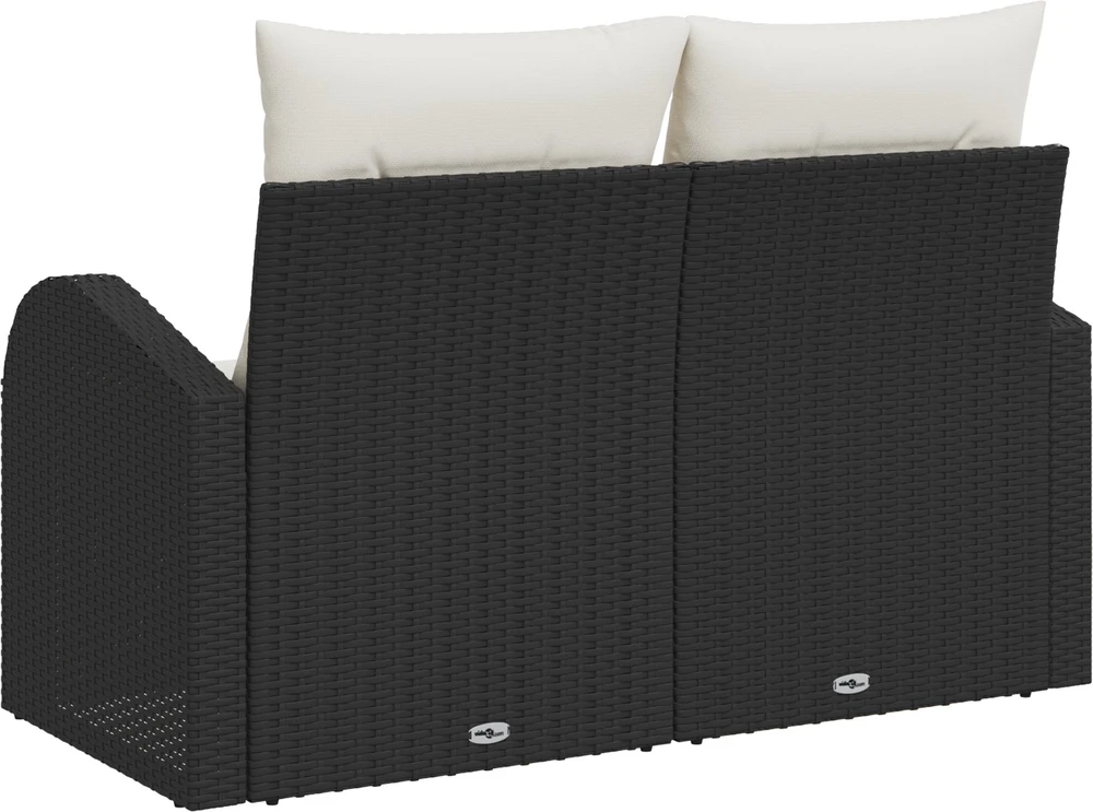 Sodo sofa su pagalve Juoda 124 x 62 x 69cm poliratanas