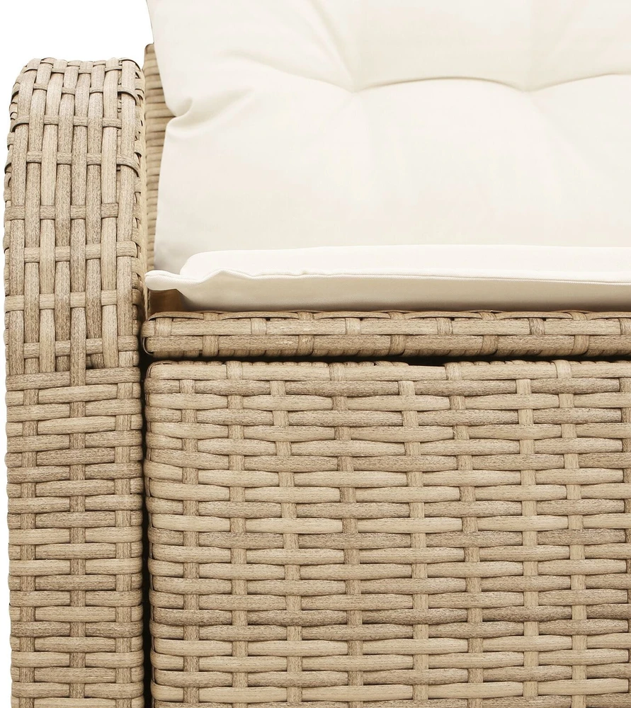 Sodo sofa su pagalve Smėlio 124 x 62 x 69cm poliratanas