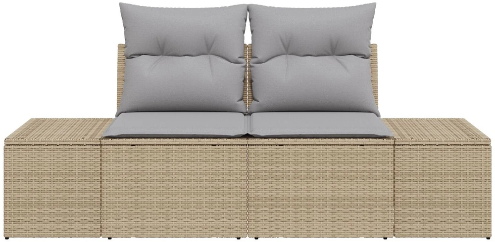 Sodo sofa su pagalve Smėlio 184 x 62 x 69 cm poliratanas