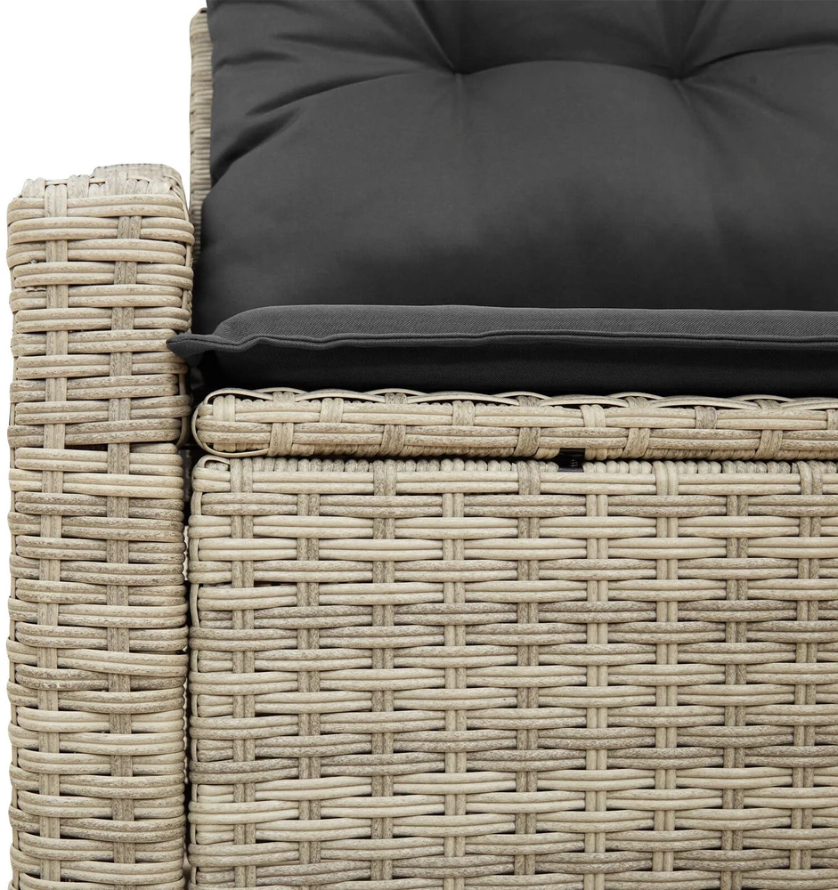 Sodo sofa su pagalve su saugykla 123 x 62 x 69 cm poliratanas