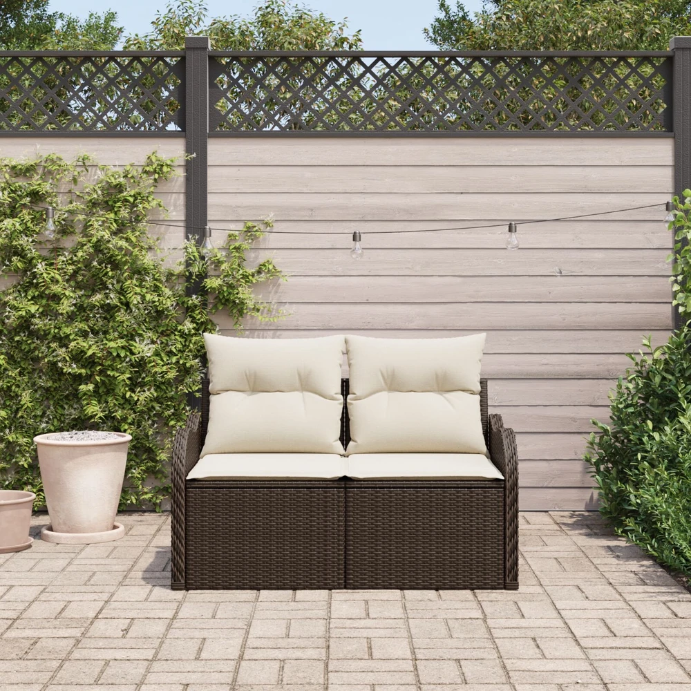 Sodo sofa su pagalve Ruda 121 x 62 x 69cm poliratanas