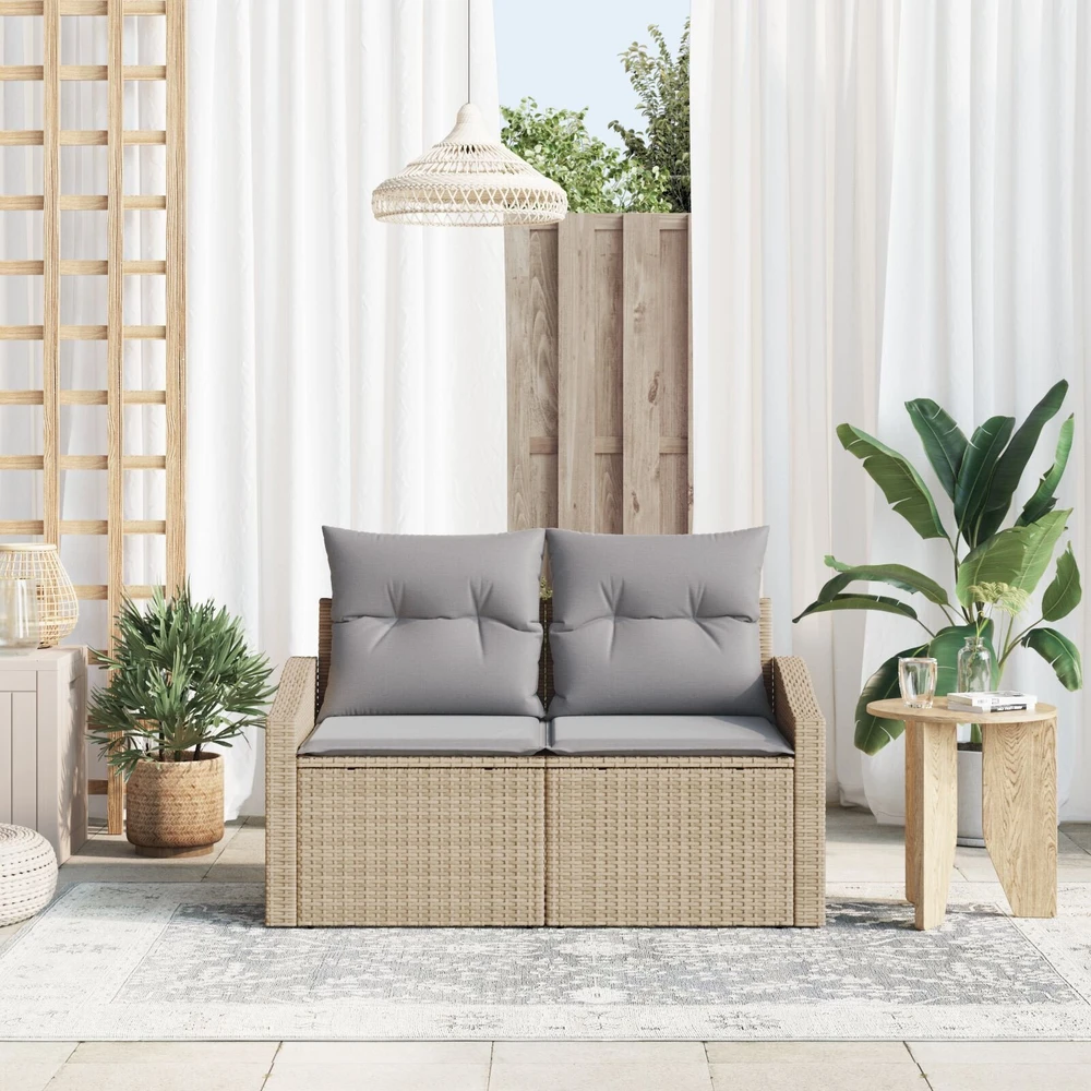 Sodo sofa su pagalve su saugykla 123 x 62 x 69 cm poliratanas