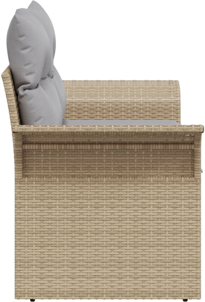 Sodo sofa su pagalve Smėlio 141 x 62 x 69cm poliratanas