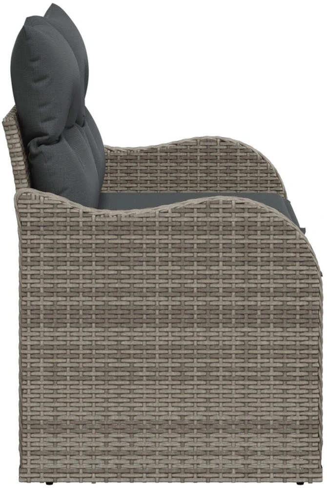 Sodo sofa su pagalve Pilka 121 x 62 x 69cm poliratanas