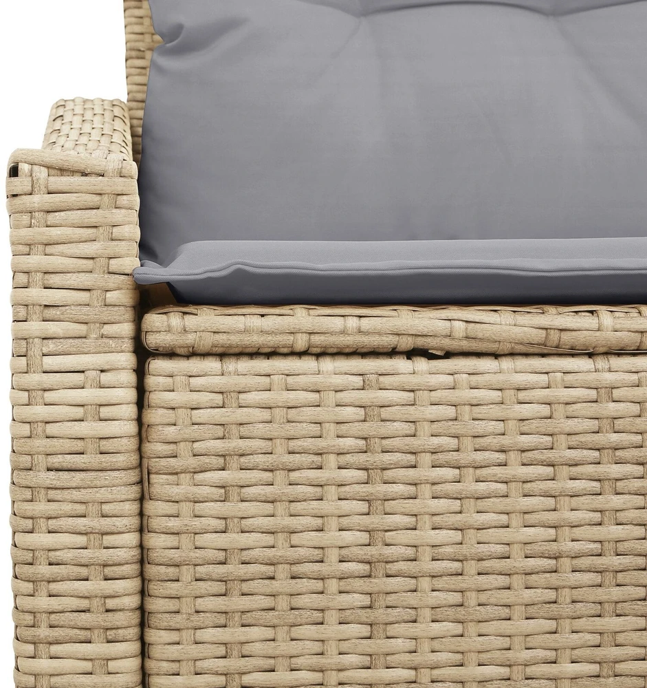 Sodo sofa su pagalve su saugykla 123 x 62 x 69 cm poliratanas