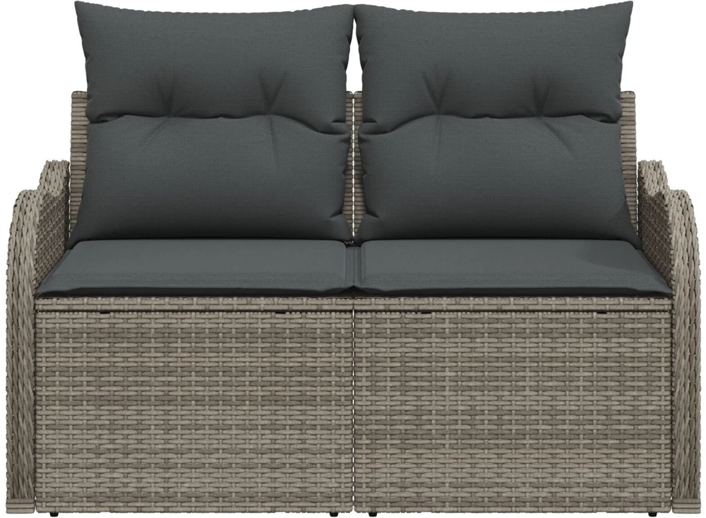 Sodo sofa su pagalve Pilka 121 x 62 x 69cm poliratanas