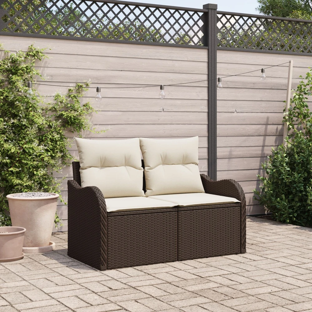 Sodo sofa su pagalve Ruda 121 x 62 x 69cm poliratanas
