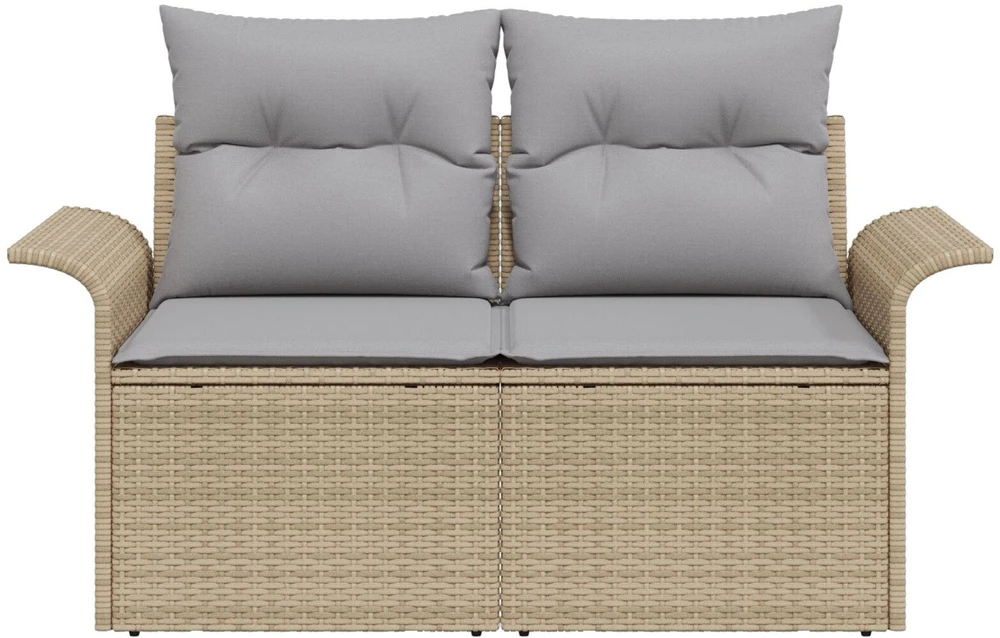 Sodo sofa su pagalve Smėlio 141 x 62 x 69cm poliratanas