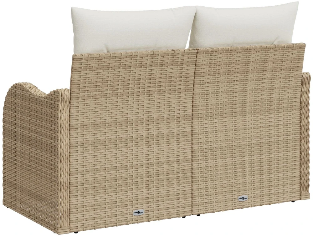 Sodo sofa su pagalve Smėlio 121 x 62 x 69cm poliratanas
