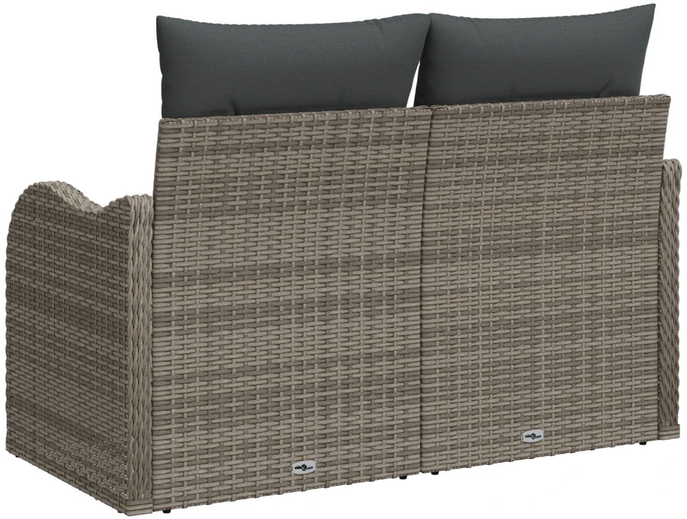 Sodo sofa su pagalve Pilka 121 x 62 x 69cm poliratanas