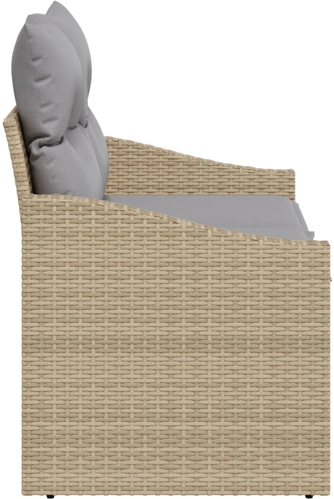 Sodo sofa su pagalve su saugykla 123 x 62 x 69 cm poliratanas