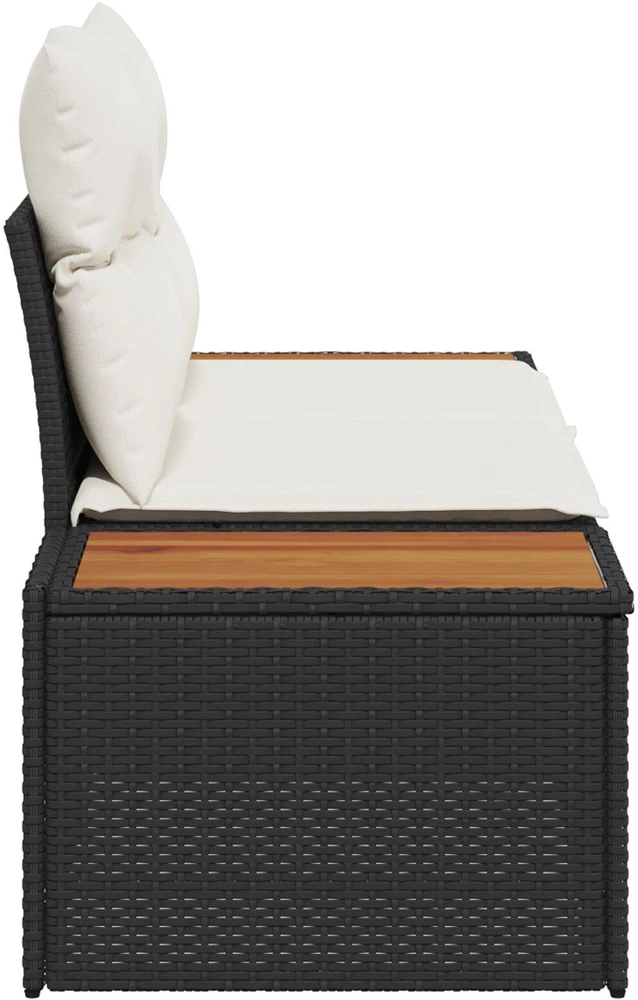 Sodo sofa Juoda 184 x 62 x 85cm poliratanas
