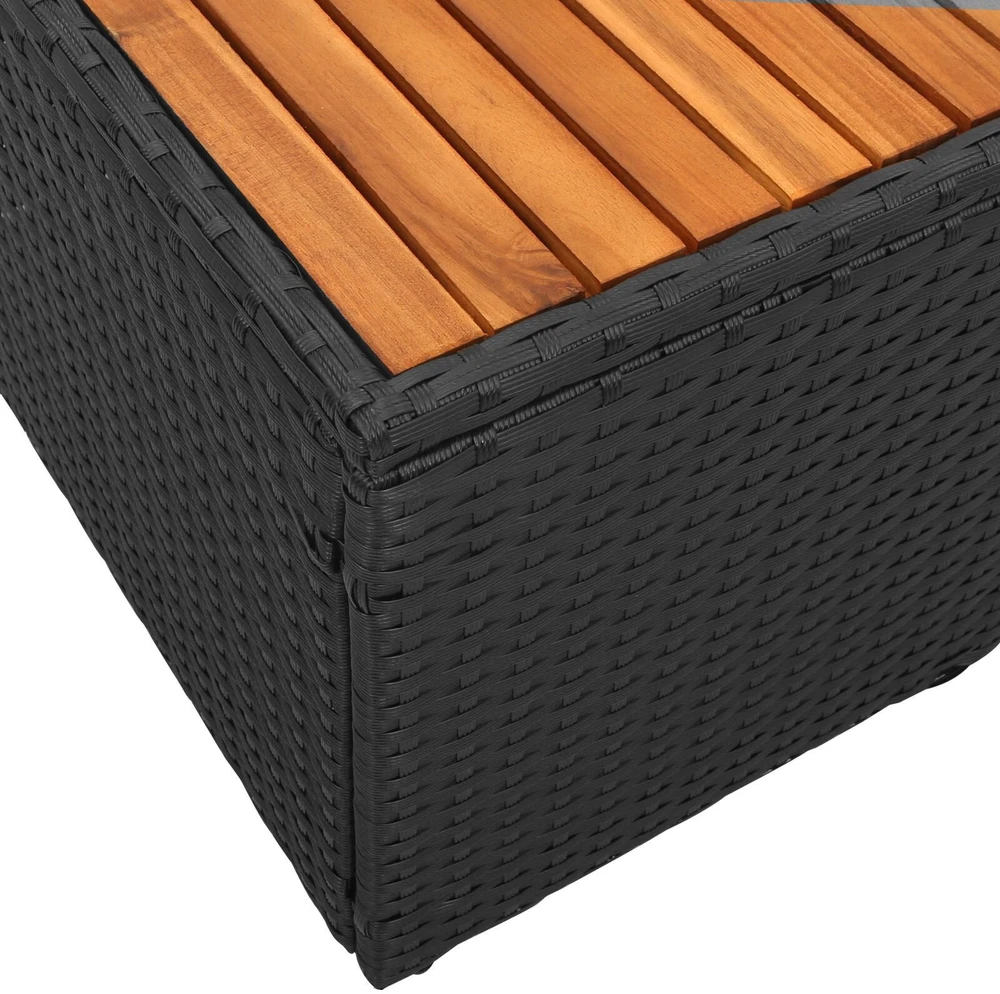Sodo sofa Juoda 184 x 62 x 85cm poliratanas