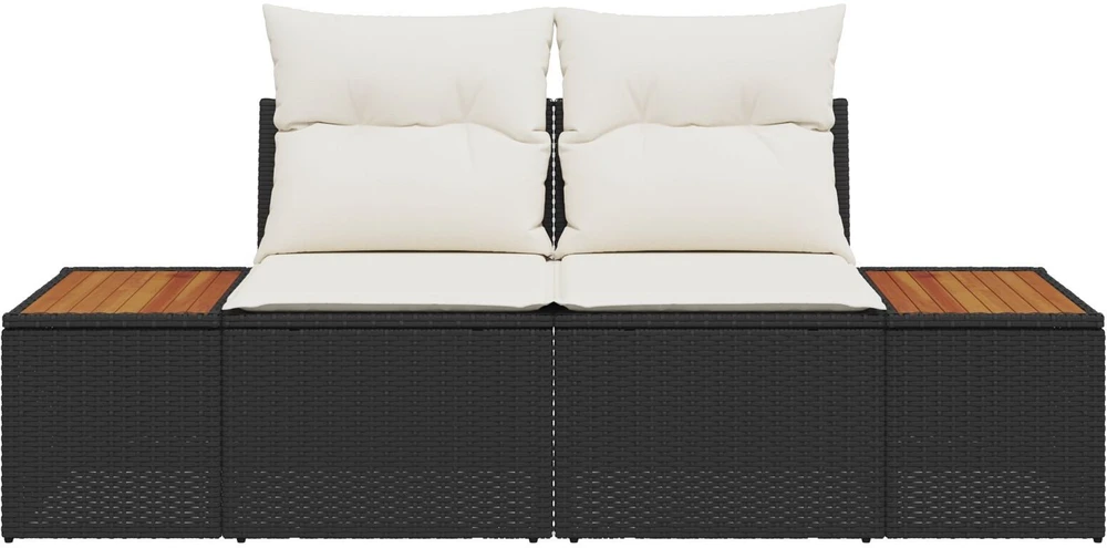 Sodo sofa Juoda 184 x 62 x 85cm poliratanas