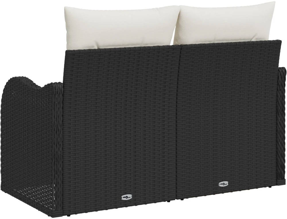 Sodo sofa su pagalve Juoda 121 x 62 x 69cm poliratanas